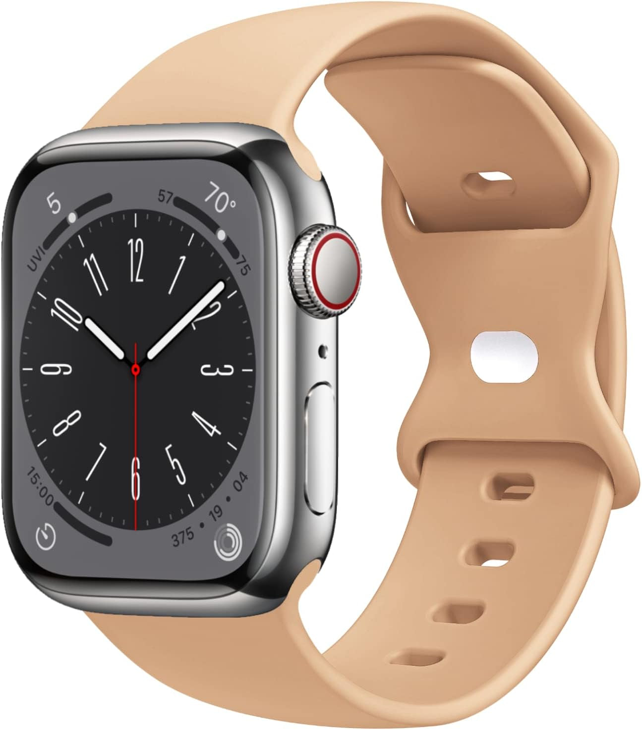 STG Sport Watch Band Compatible with Apple Watch Band 38Mm 40Mm 41Mm 42Mm 44Mm 45Mm 49Mm, Soft Silicone Replacement Sport Strap Compatible for Iwatch Ultra SE Series 8/7/6/5/4/3/2/1 (42Mm/44Mm/45Mm/49Mm, Klein Blue)  STG Milk Tea 42mm/44mm/45mm/49mm 