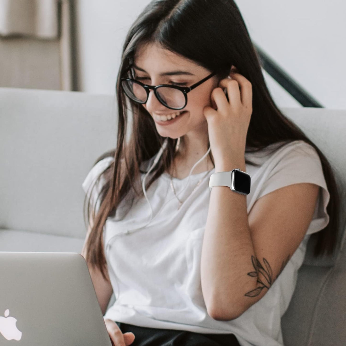 Saucyi Compatible with Apple Watch Band 41Mm 40Mm 38Mm 49Mm 45Mm 44Mm 42Mm,Soft Silicone Sport Band Replacement Strap with Classic Clasp for Iwatch Series 8 7 6 5 4 3 2 1 SE  Saucyi   