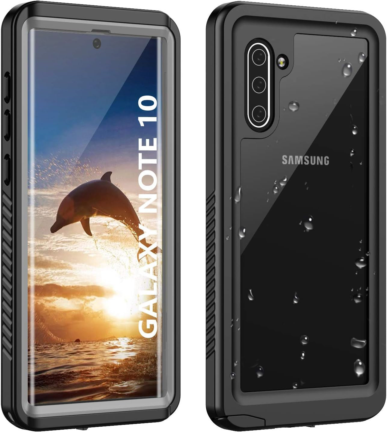 ANTSHARE for Samsung Galaxy Note 20 Case Waterproof, Built in Screen Protector 360° Full Body Heavy Duty Protective Shockproof IP68 Underwater Case for Samsung Galaxy Note 20 6.7Inch(Black)  ANTSHARE Black Samsung Note 10 