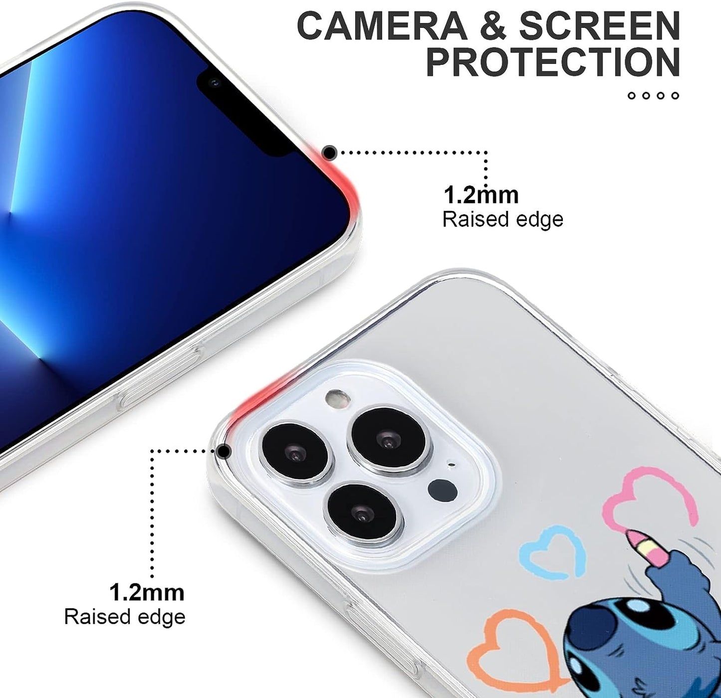 [2 Pack] Cute Case for Iphone 12 Pro Max Case, Cartoon Kawaii Aesthetic Cool Phone Cases Girly for Girls Boys Kids Women Clear Transparent Soft TPU Protective Cover Funda for Iphone 12 Pro Max 6.7"  QSN US   