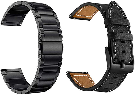 YEEJOK Replacement Galaxy Watch 3 45Mm Bands for Men Women, 22Mm Metal & Leather Watch Strap Compatible for Samsung Galaxy Watch 46Mm, Samsung Gear S3 Frontier/Classic  Yeejok   