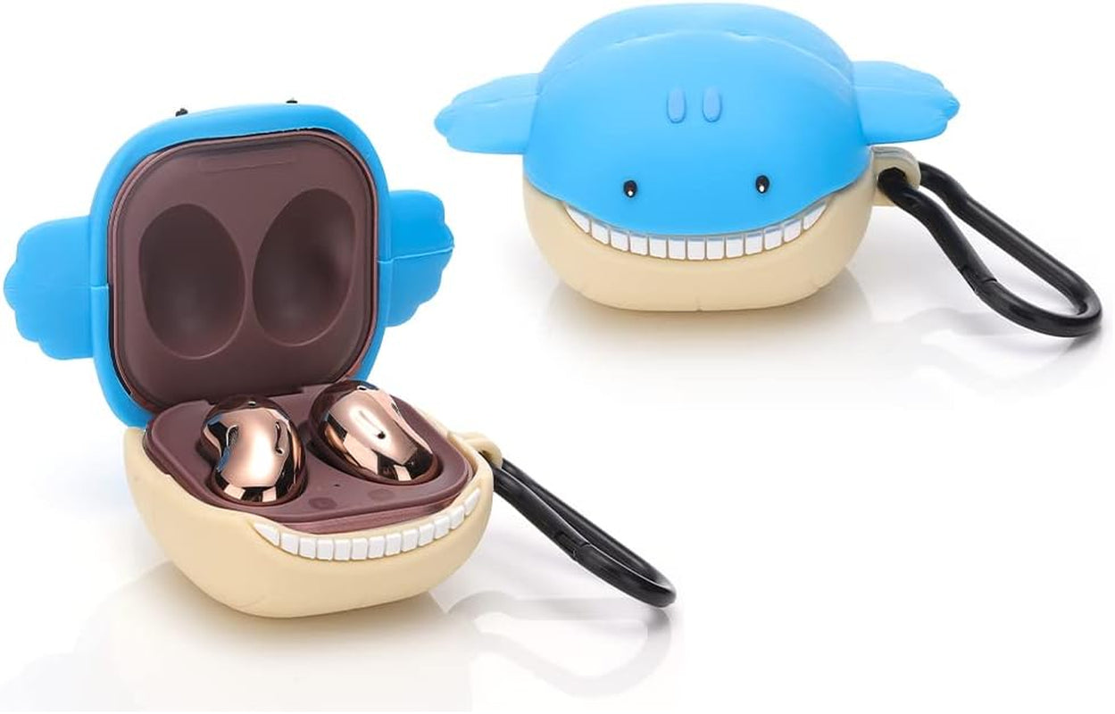 Suublg Silicone Cartoon Earbuds Case Protective Cover with Keychain Fit Designed for Samsung Galaxy Buds2 Pro (2022) /Galaxy Buds 2 (2021) /Galaxy Buds Pro (2021) /Galaxy Buds Live (2020)  Suublg   
