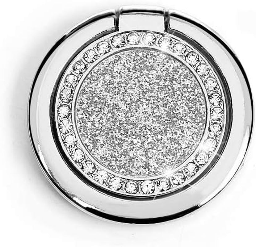 Mavis'S Diary Bling Cell Phone Ring Stand Holder, Universal 360 Rotation Metal Buckle Tablet Finger Grip Kickstand Compatible with Iphone Galaxy LG Google Moto All Smartphones(Silver)  Mavis's Diary   