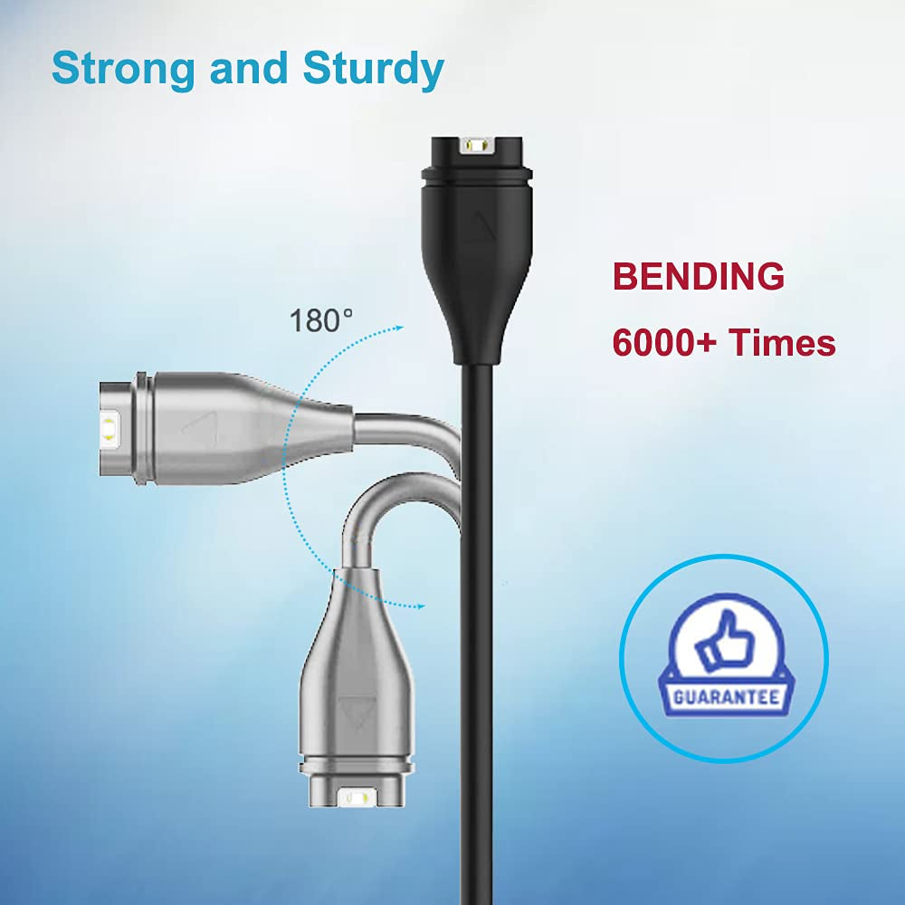 EXMRAT Compatible with Garmin Forerunner 245 Charger, Charging Cable + Black Dust Plug Anti-Dust Plugs for Garmin Forerunner 245 Smart Watch  EXMRAT   