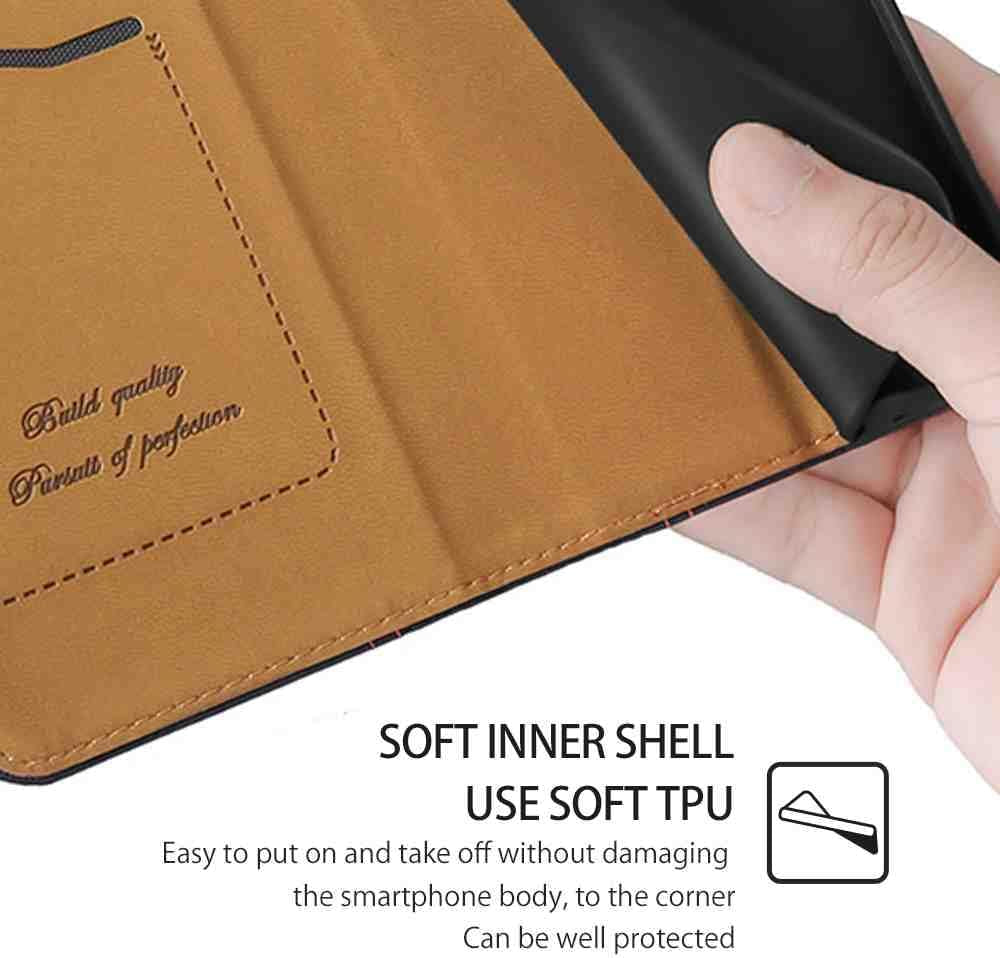 Mojiery Phone Cover Wallet Folio Case for LG G6, Premium PU Leather Slim Fit Cover for LG G6, 1 Card Slot, Exact Cutouts, Black  MojieRy   