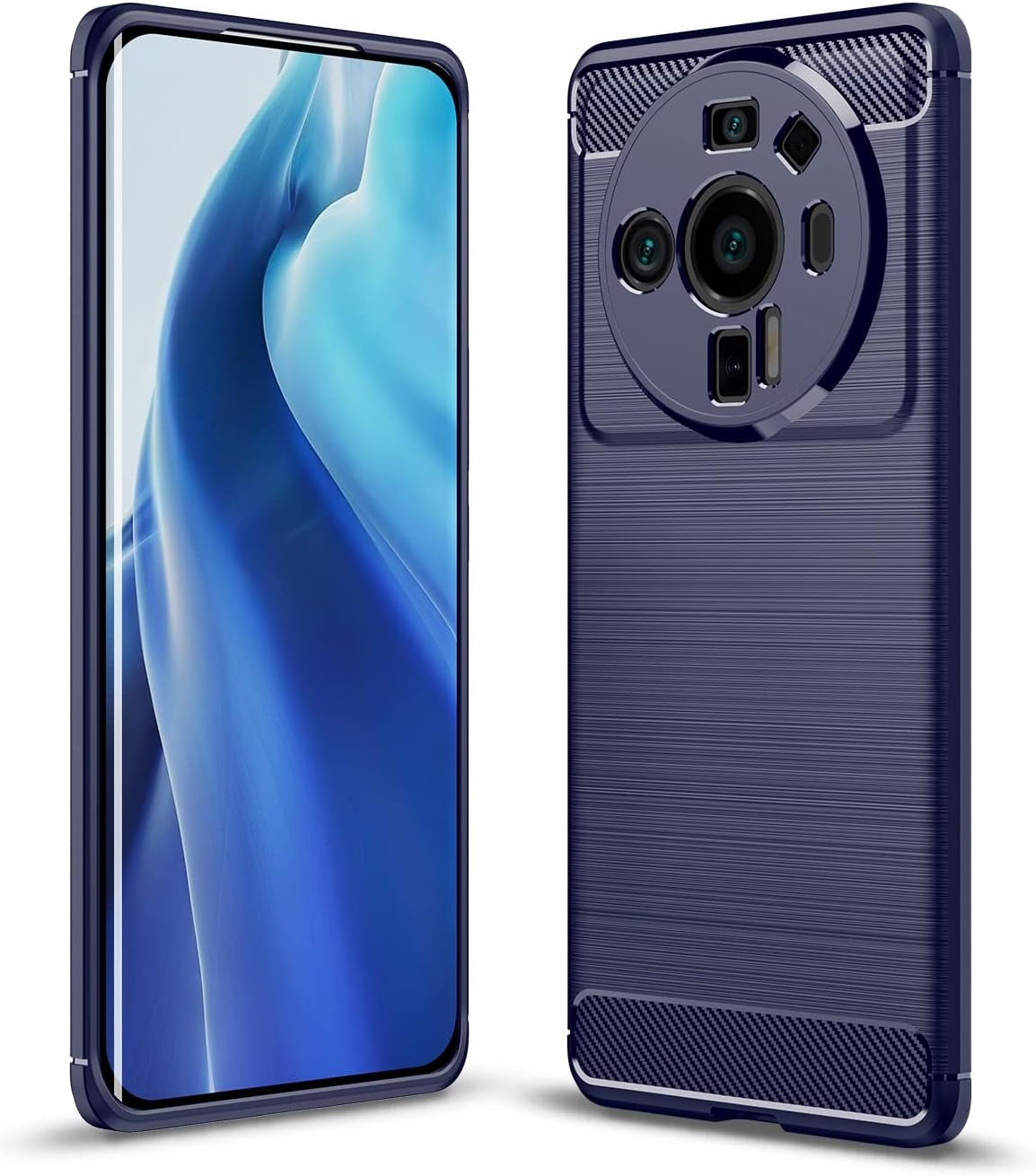 Cruzerlite Case Compatible with Xiaomi Mi 12 Ultra Case Carbon Fiber Texture Design Cover Anti-Scratch Shock Absorption Case Made for Xiaomi Mi 12 Ultra Case (2022) (Leather Black)  Swiss Case Limited Blue  