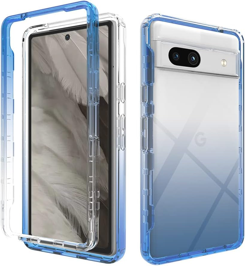 Pzwoxukhov Case for Redmi Note 12 Pro 5G Case Cover,Case for Xiaomi Poco X5 Pro High Transparency，Gradient Color,Anti-Drop Shock Absorption Case Black  Pzwoxukhov Blue Google Pixel 7A 