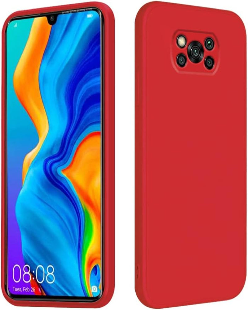 Wousunly Compatible with Poco X3 Pro Case Silicone Liquid Dark Green, Soft Smooth Touch Xiaomi Poco X3 NFC Phone Case Silicone Shockproof Thin Cover (Xiaomi Poco X3 Pro, Blue)  Wousunly Red Xiaomi Poco X3 Pro 