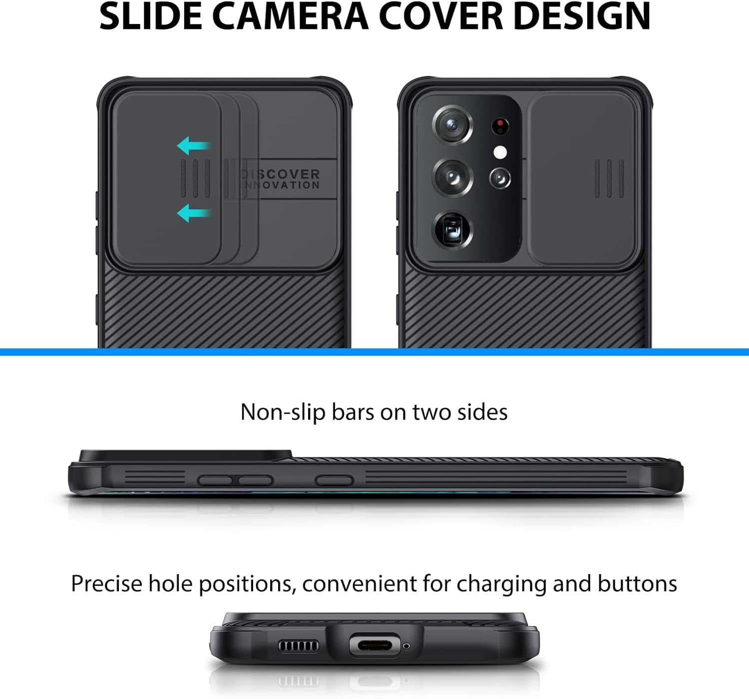 Nillkin for Galaxy S21 Ultra Case, Samsung Galaxy S21 Ultra Case, Camshield Pro Series for Samsung S21 Ultra Case with Slide Camera Cover, Slim S21 Ultra 5G Case 6.8 Inch - Black  Nillkin   