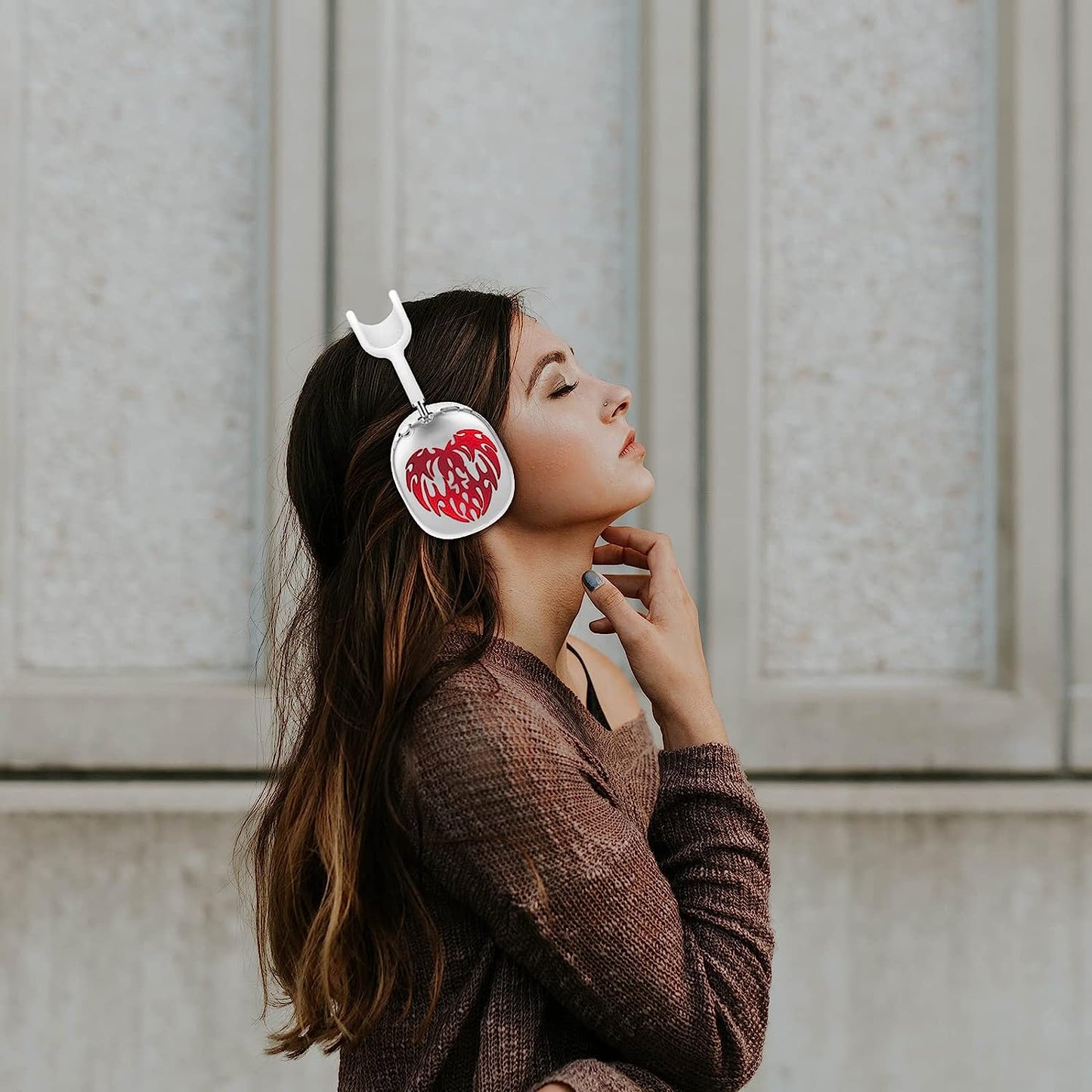 Aiaabq for Airpods Max Case Cover, Clear Soft TPU Skin Anti-Scratch, Personality Metallic Pattern, Transparent Accessories Ultra Protective Cover Apple Airpods Max  Aiaabq   