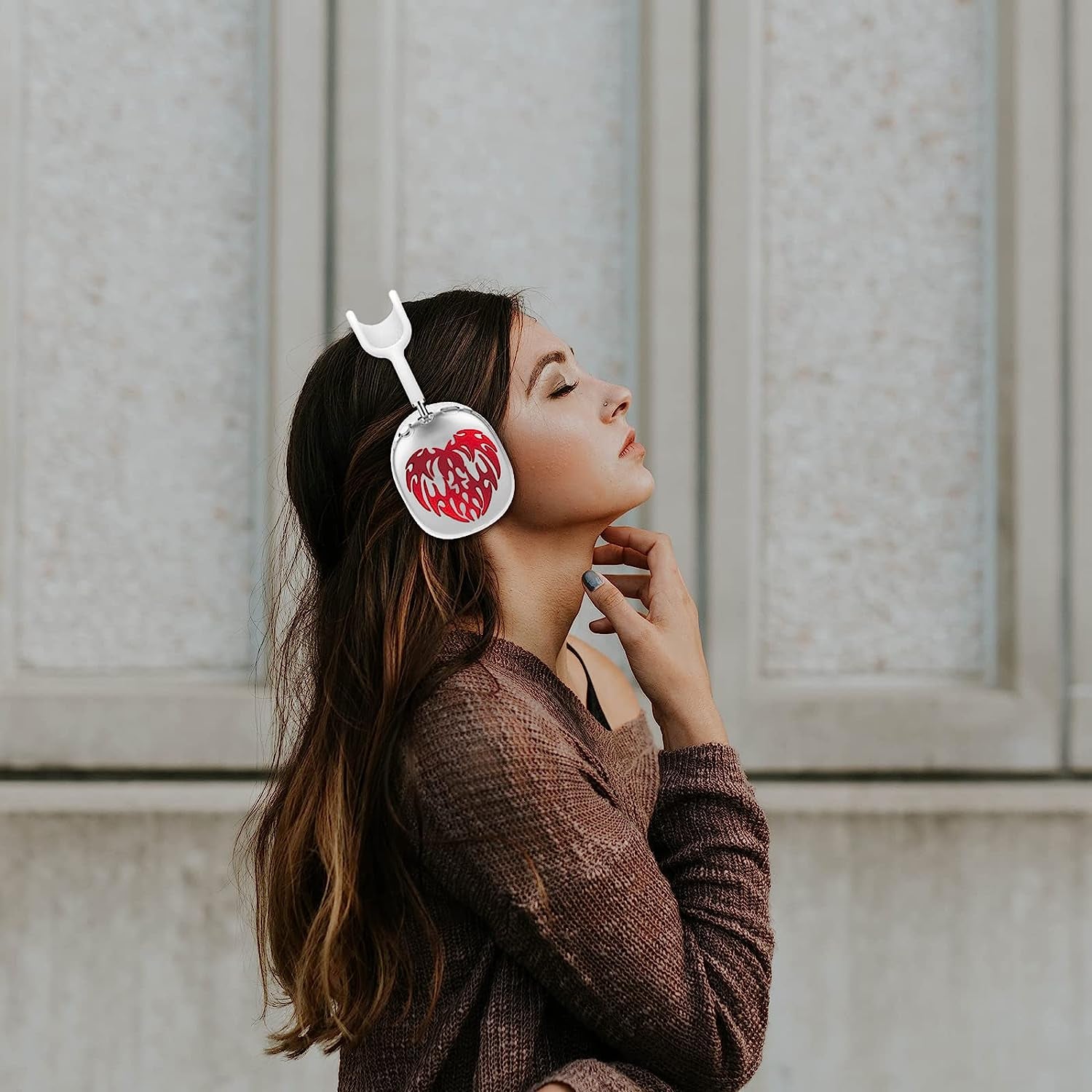 Aiaabq for Airpods Max Case Cover, Clear Soft TPU Skin Anti-Scratch, Personality Metallic Pattern, Transparent Accessories Ultra Protective Cover Apple Airpods Max  Aiaabq   