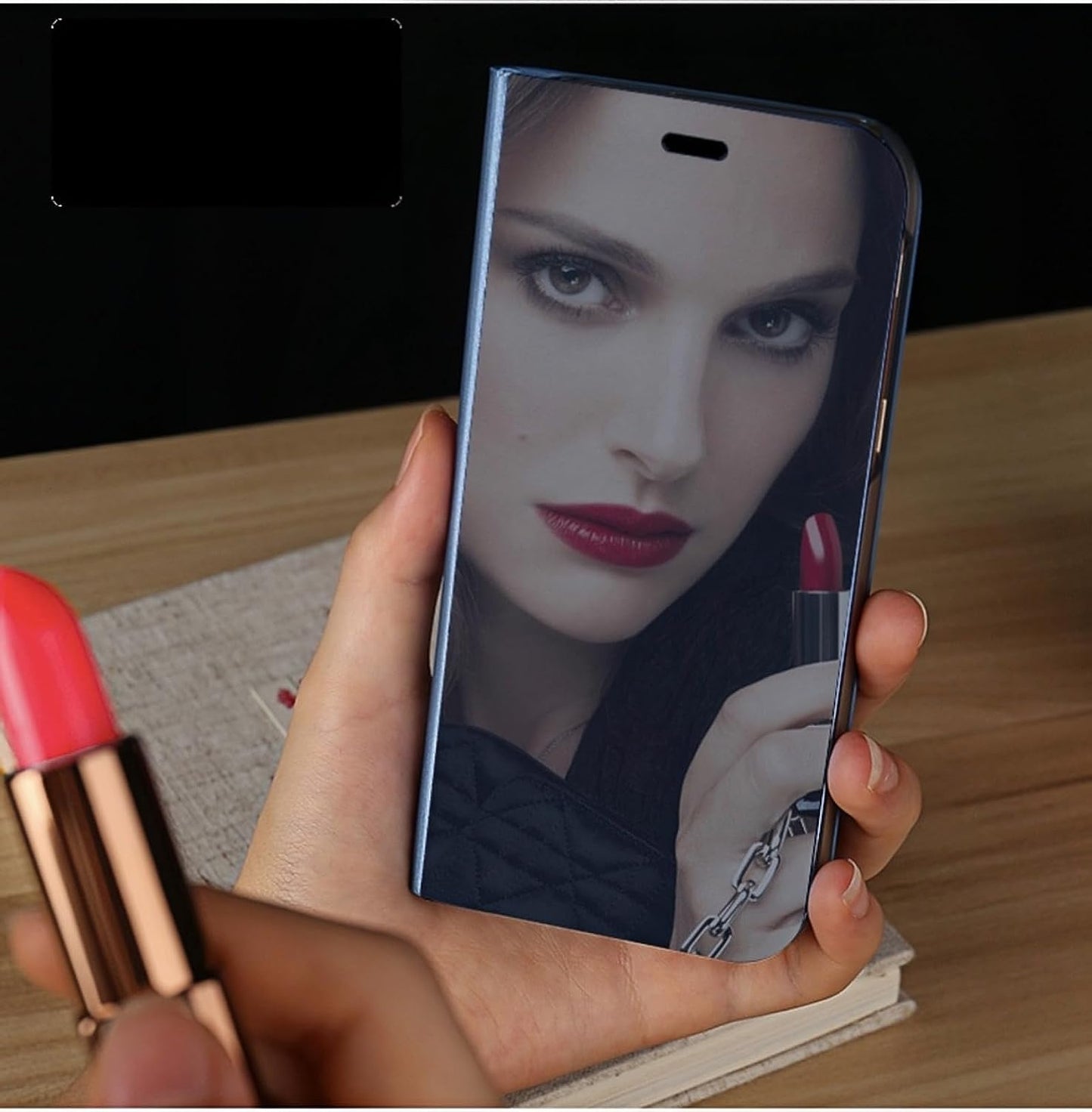 Ysnzaq Mirror Case for Xiaomi Redmi Note 12 Pro+ 6.67 Inch, Smart Window Phone Cover with Stand for Xiaomi Redmi Note 12 Pro plus JM Black  Ysnzaq   