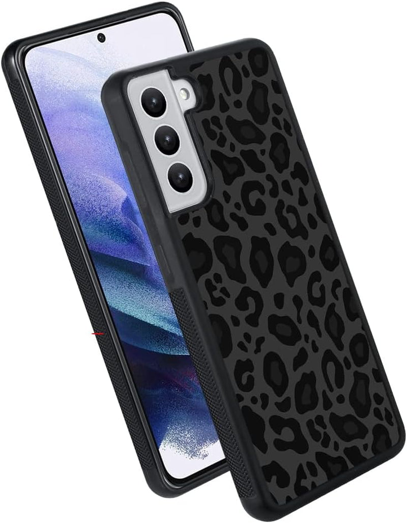 KANGHAR Case Compatible with Galaxy S22,Black Leopard Design,Tire Texture Non-Slip +Shockproof Rugged TPU Protective Case for Samsung Galaxy S22 6.1 Inch (2021) Leopard Pattern  KANGHAR Leopard-Samsung Galaxy S21 Fe  