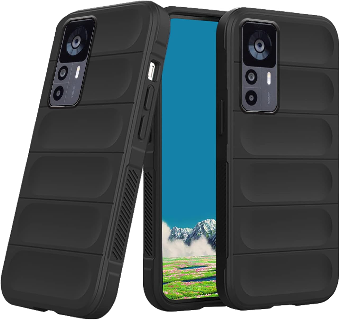 Tiwinxing Case Compatible with Xiaomi Redmi Note 12S Case Shockproof, Soft TPU Slim Redmi Note 12S Case for Women Men Anti-Scratch Protective Phone Case (Grey)  Tiwinxing Black  