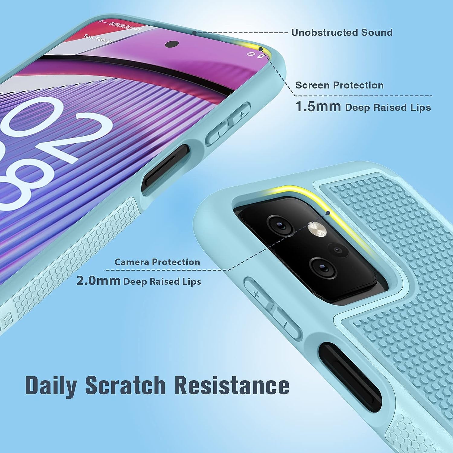 FNTCASE for Motorola Moto G-Power-5G 2023 Case: Moto G 5G 2023 Case Dual Layer Shockproof Protective Textured Design Cell Phone Cover Heavy Duty Rugged Tough Back Hardshell Hybrid Slim Basic Case  FNTCASE   