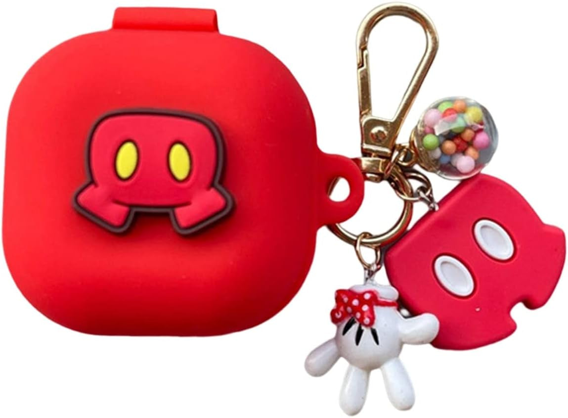 CASEVERSE Cases for Samsung Galaxy Buds2 Pro/Buds 2/Buds Pro/Buds Live with Pendant, Cute Silicone Anime Cartoon Shockproof Cover for Girls Boys Teens  CASEVERSE Mouse 3  