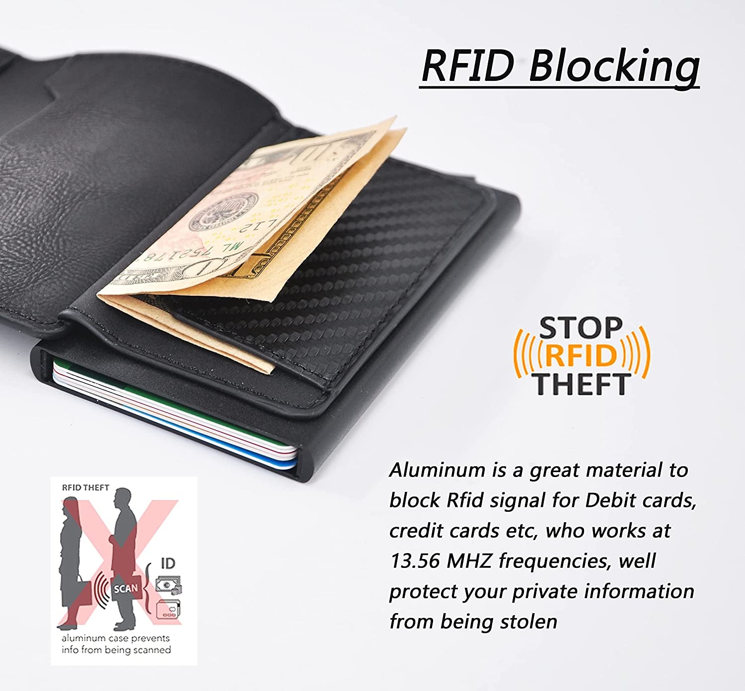 Pop up Wallet with Airtag Holder, Slim Airtag Wallet with Popup Card Holder  Kenpal   