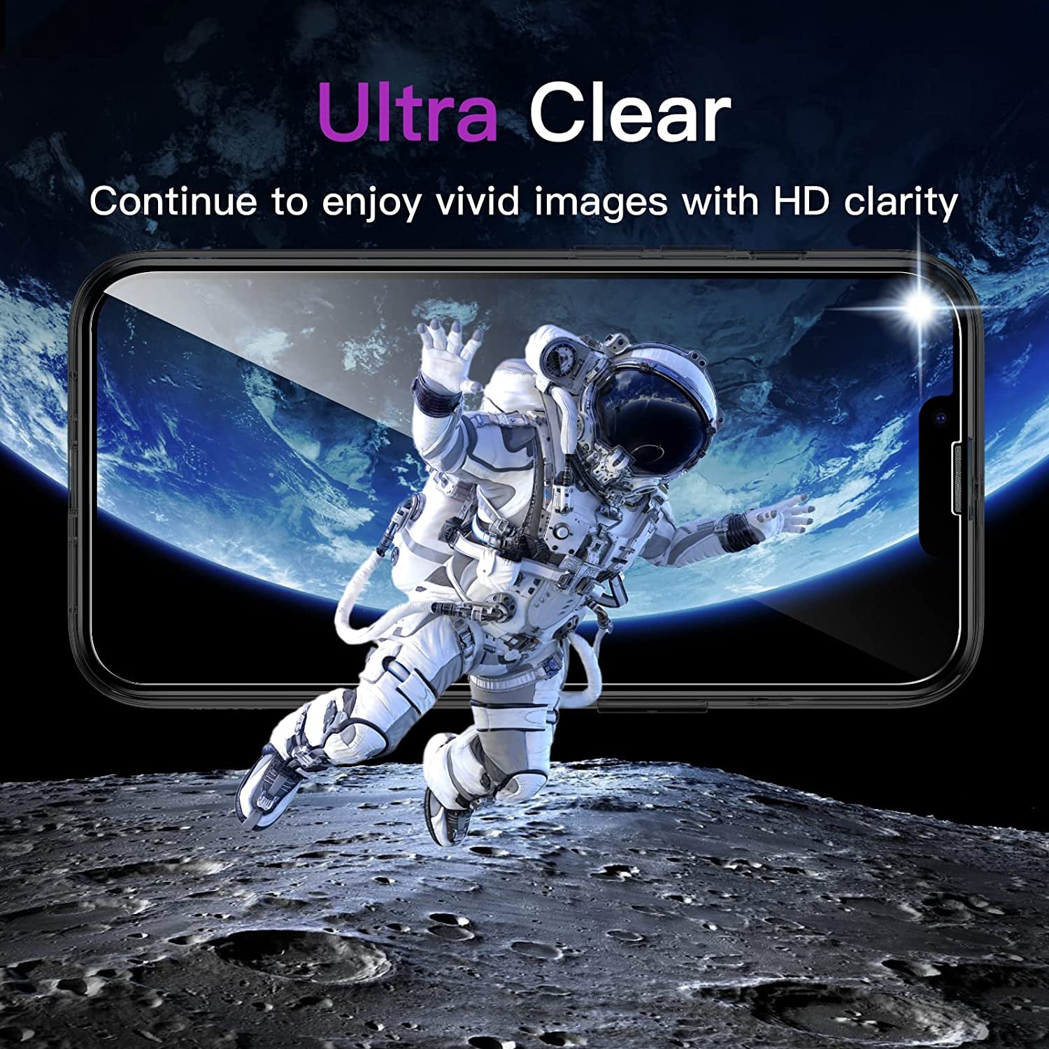 Jetech 3 in 1 Case for Iphone 14 6.1-Inch, with 2-Pack Screen Protector and 2-Pack Camera Lens Protector, Full Coverage Tempered Glass Film, Shockproof Bumper Phone Cover (Black)  JETech   