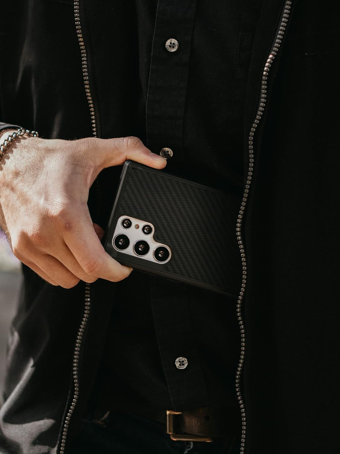 Caseborne R Series Compatible with Samsung Galaxy S22 Ultra 5G Case - Shockproof Protective, Military 12Ft Drop Tested, Durable Aluminum Frame - Aramid Fiber - Black  CaseBorne   