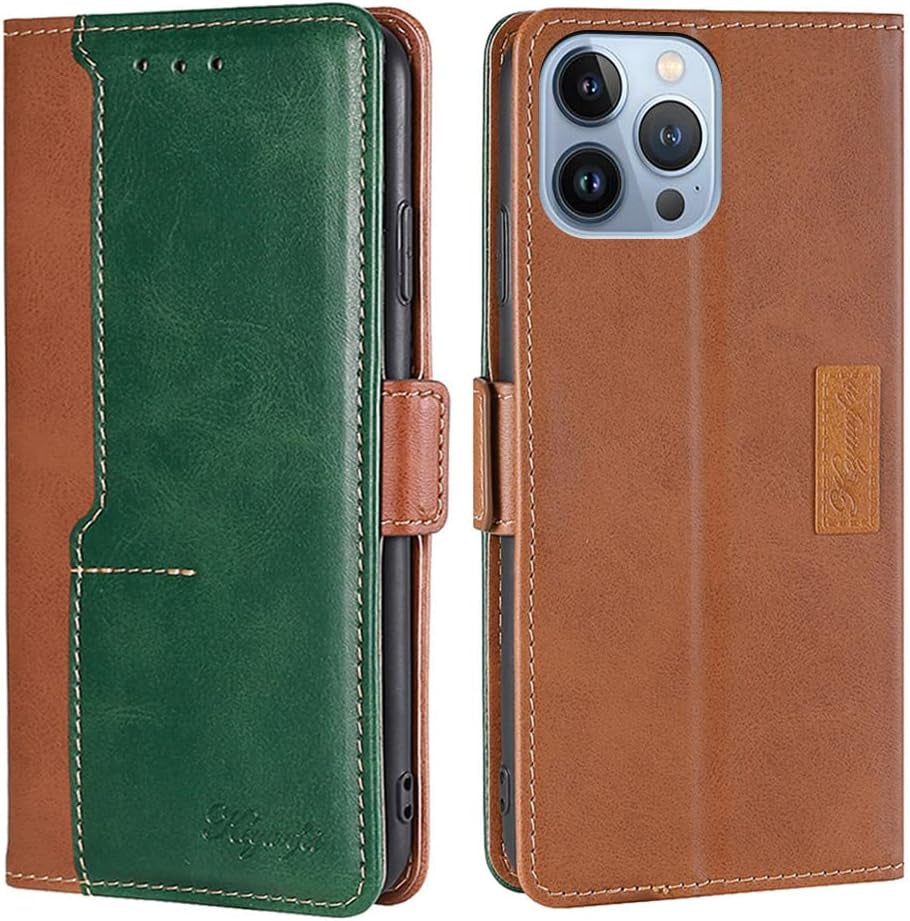 Fansipro Wallet Folio Case for LG G7 THINQ, Premium PU Leather Slim Fit Cover for G7 THINQ, 2 Card Slots, Friendly Fit, Red & Black  Fansipro Green  Brown  