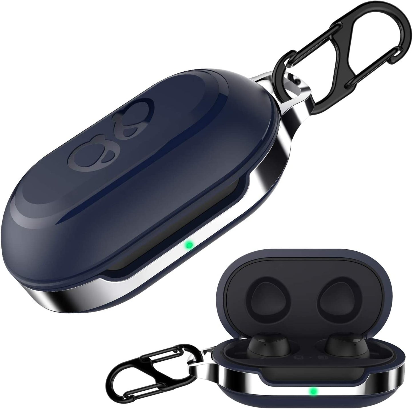 HALLEAST for Galaxy Buds Case Cover, Galaxy Buds+ plus Carrying Case TPU Full Protective Skin with Keychain for Galaxy Buds Wireless 2019 2020 Earbuds Accessories, Black  HALLEAST Navy  