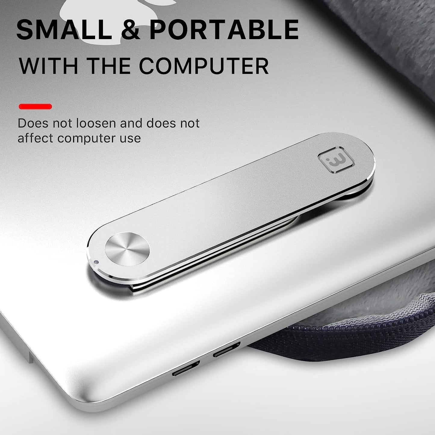 MYBAT PRO Adjustable Laptop Phone Magnetic Holder, Laptop Side Mount Clip, Computer Monitor Extension Mount, Slim Portable Foldable Phone Stand, Work Convenient and Efficient (Silver)  Valor Communication Inc   