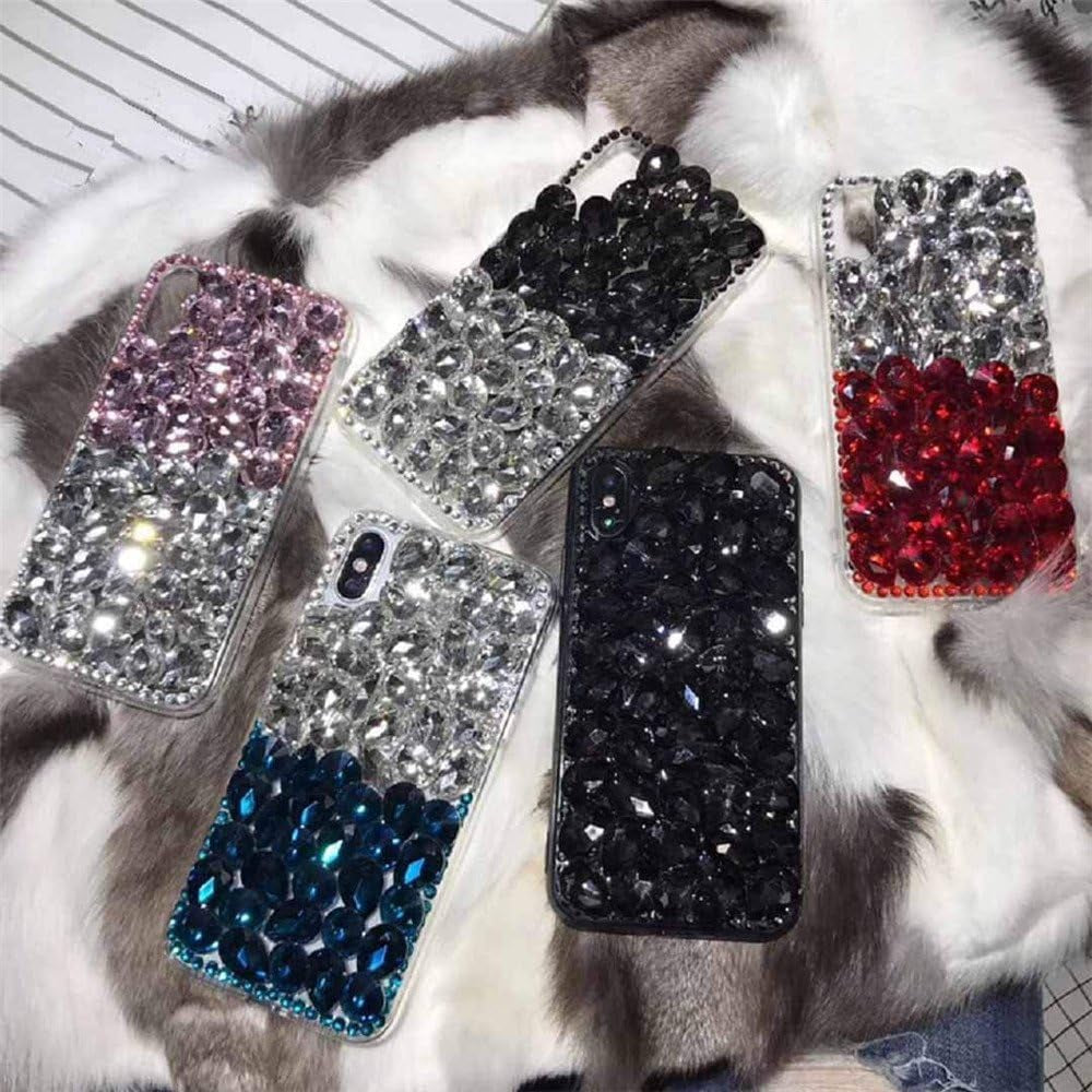 Case for LG G6,Luxury 3D Handmade Sparkle Stunning Stones Crystal Rhinestone Bling Full Diamond Gemstone Glitter Case for LG G6(A Full Black)  RB-CASE   