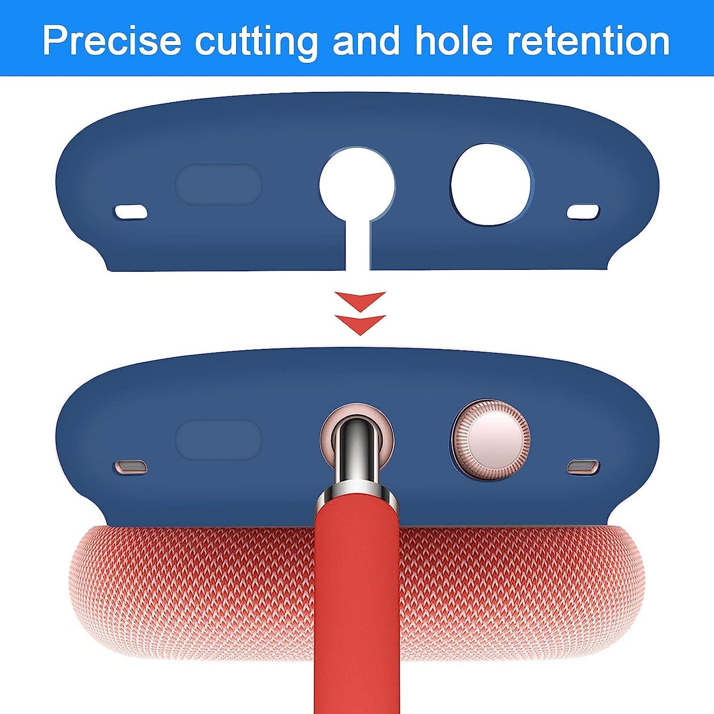 LLOHOOCC Silicone Cover for Apple Airpod Max Headphones, Anti-Dust,Scratch Proof Airpods Max Case Cover,Earcup Protector,Headset Speakers Skin Protector (Midnight Blue)  LLOHOOCC   