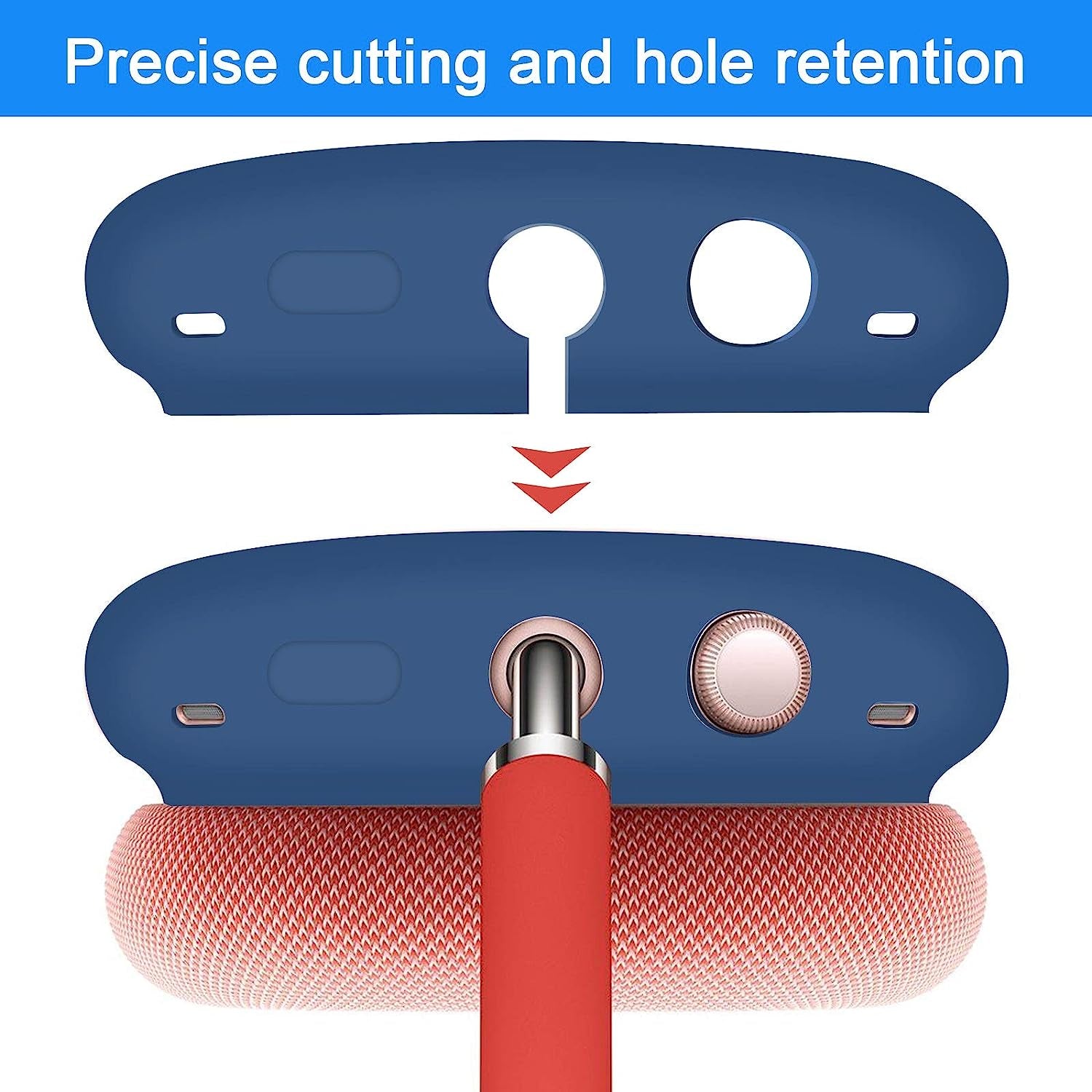 LLOHOOCC Silicone Cover for Apple Airpod Max Headphones, Anti-Dust,Scratch Proof Airpods Max Case Cover,Earcup Protector,Headset Speakers Skin Protector (Midnight Blue)  LLOHOOCC   