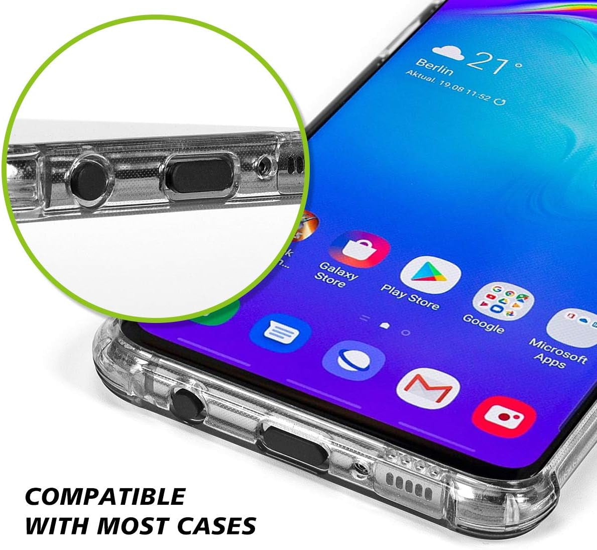 10X USB-C anti Dust Plugs Compatible with Samsung Galaxy S23, S22,S21,S20,S10, plus S10, S9, S8, Note 9, 20, Pixel, Any Type C Port on Smartphone or Macbook Laptop|Silicone Headphone Jack Plug,Black  CaseBuy   