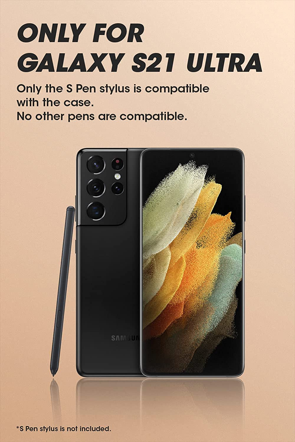 SUPCASE Unicorn Beetle Pro Series Case for Samsung Galaxy S21 Ultra 5G (2021 Release), Full-Body Dual Layer Rugged Kickstand Case with S Pen Slot (Guldan)  SUPCASE   