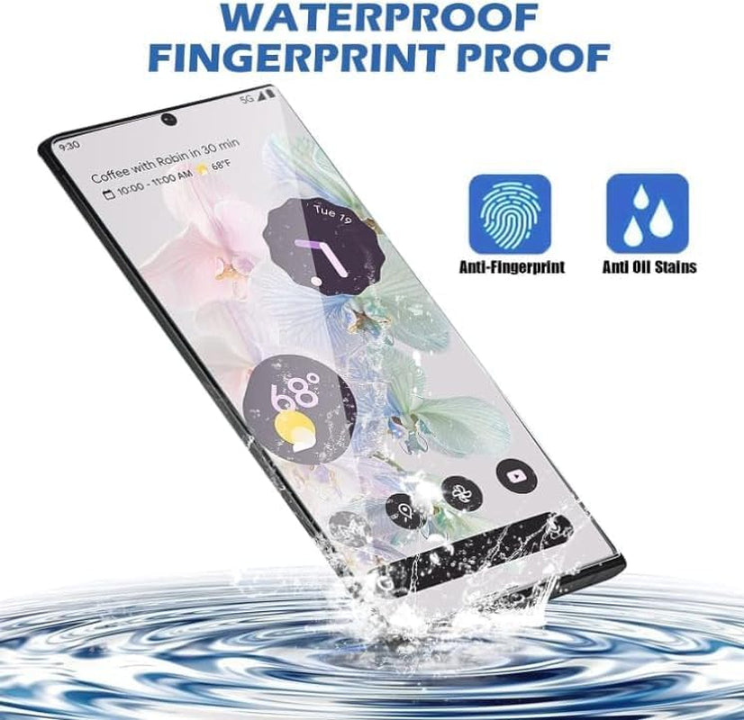 [2+2 Pack] for Google Pixel 6 Pro Screen Protector, 9H Tempered Glass, Ultrasonic Fingerprint Compatible, 3D Curved, HD Clear Scratch Resistant for Google Pixel 6 Pro 5G Glass Screen Protector  Arshek   