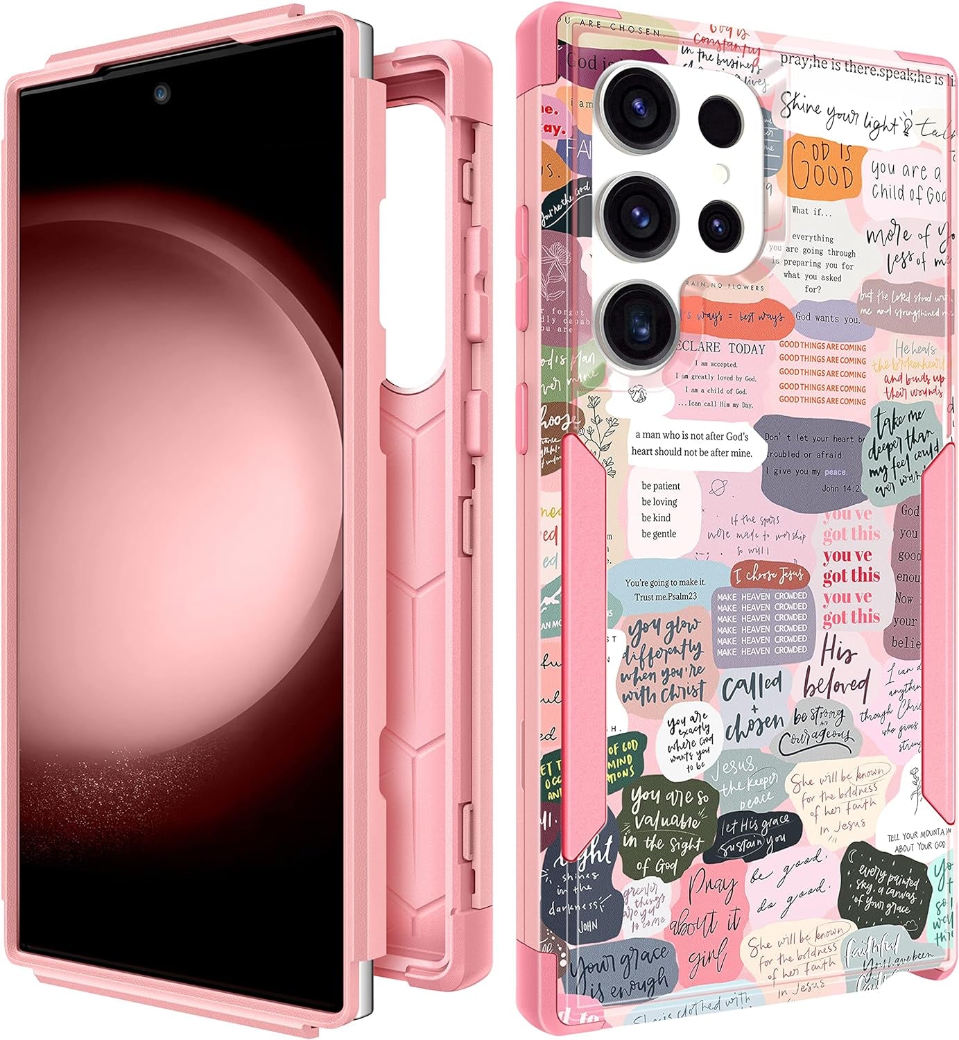 Plakill for Samsung Galaxy S22 Ultra Case Heavy Duty Protective Designer Strawberry Drop Tested Cute Cases for Men Women Girls Shockproof Protection Rugged Bumper Phone Cover for S22 Ultra 6.8"  Plakill Christian Quotes  