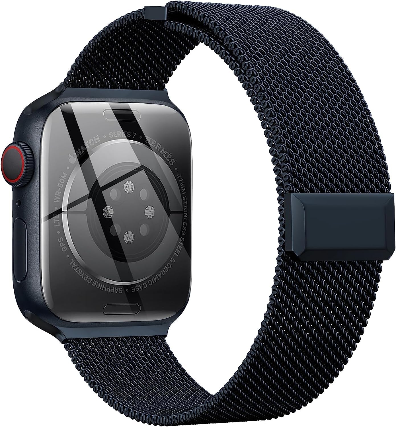 EPULY Compatible with Apple Watch Band 42Mm 44Mm 45Mm 49Mm 38Mm 40Mm 41Mm,Stainless Steel Mesh Loop Magnetic Clasp Bands for Iwatch Ultra Series 8 SE 7 6 5 4 3 2 1 Women Men--49Mm/49Mm/45Mm/44Mm/42Mmm Space Grey.  EPULY Midnight 49mm/45mm/44mm/42mm 