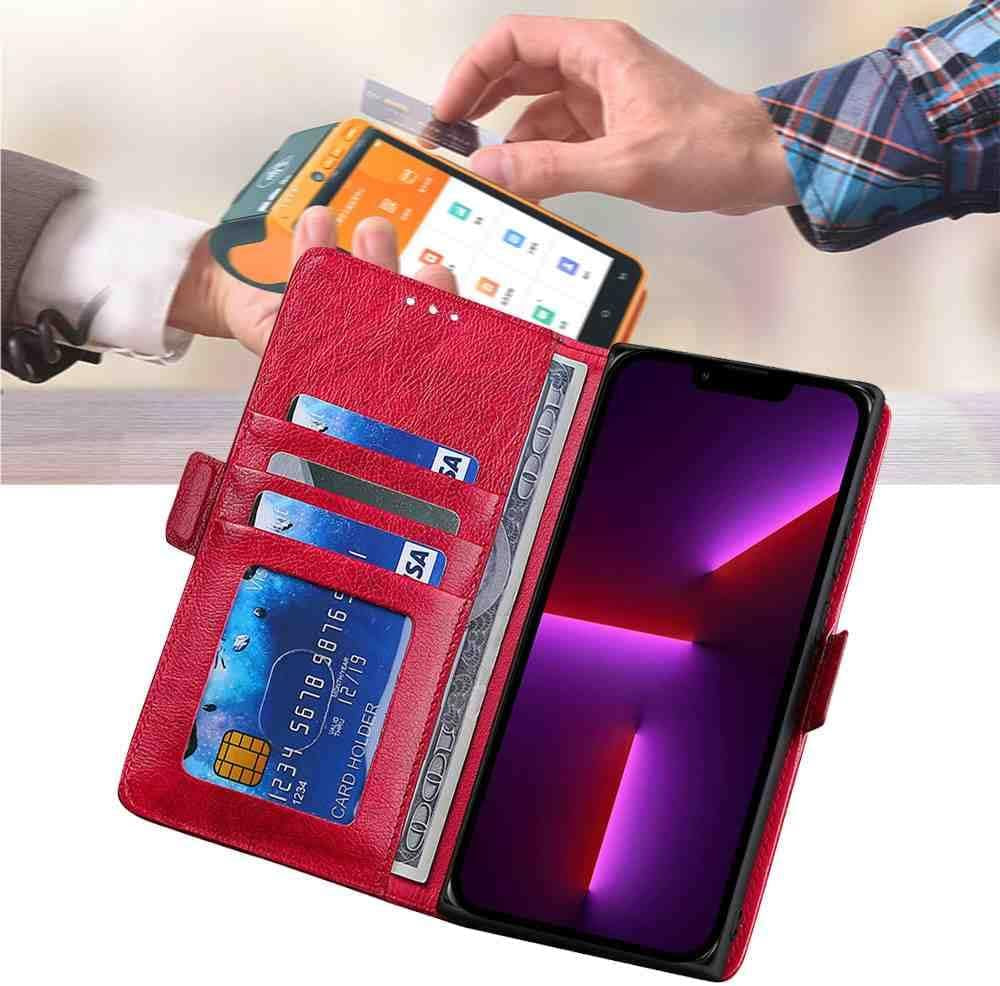 Cyr-Guard Phone Cover Wallet Folio Case for LG G6, Premium PU Leather Slim Fit Cover for LG G6, 1 Photo Frame Slot, Friendly Fit, Red  Cyr-Guard   