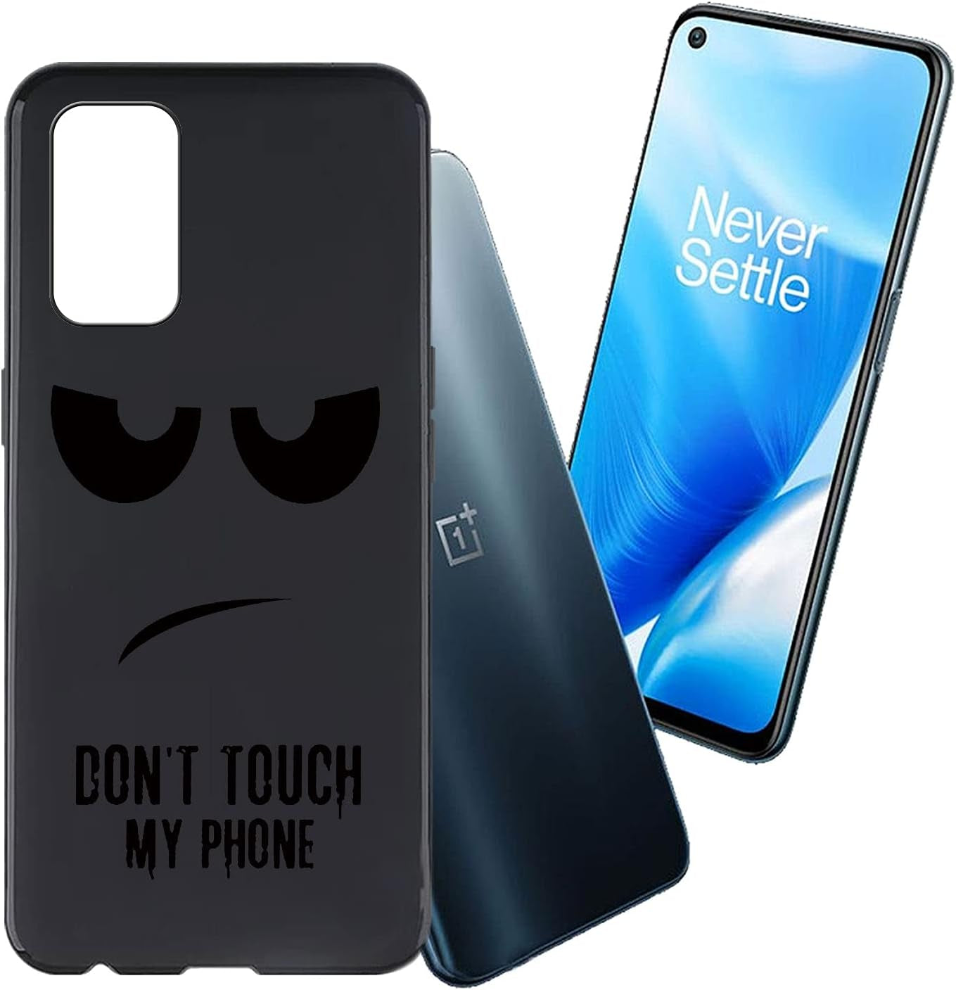 AQGG for Oneplus Nord N200 5G [6.49"] Case, Soft Silicone Bumper Shell Black Flexible Rubber Phone Protective Cases TPU Cover for Oneplus Nord N200 5G -Fresh Flowers  AQGG Eye - Duo5  