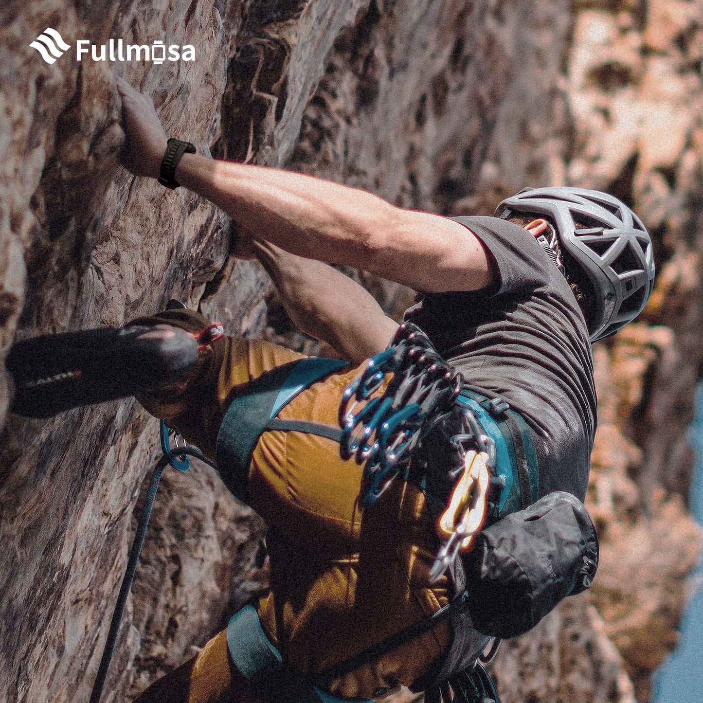 Fullmosa Watch Band Compatible Rugged Apple Watch Band Ultra 49Mm with Bumper Case & Screen Protector for Men Women, Black  Fullmosa   