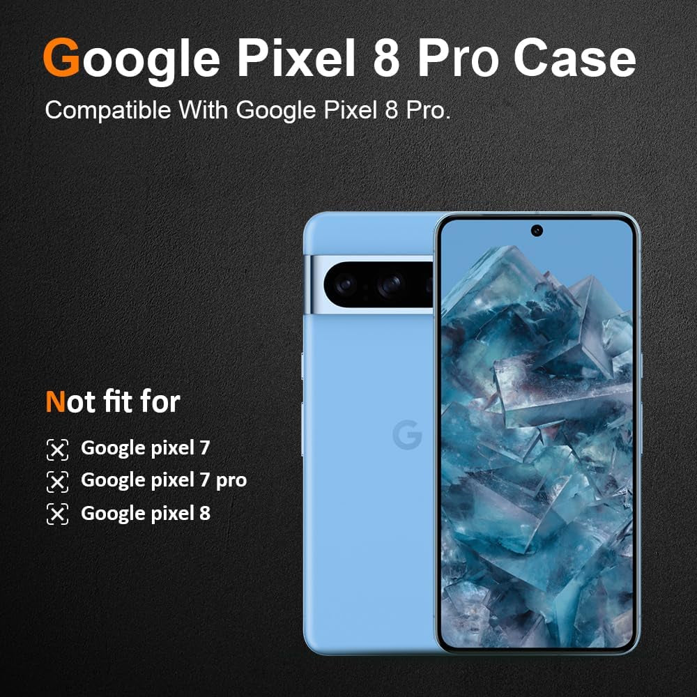 Bokoo Crystal Clear Google Pixel 8 Pro Case.Soft Slim Fit Transparent Plastic TPU Protective Silicone Cover Phone Cases for Google Pixel 8 Pro [Slim Thin & Comfort Grip] [Shockproof]  bokoo   