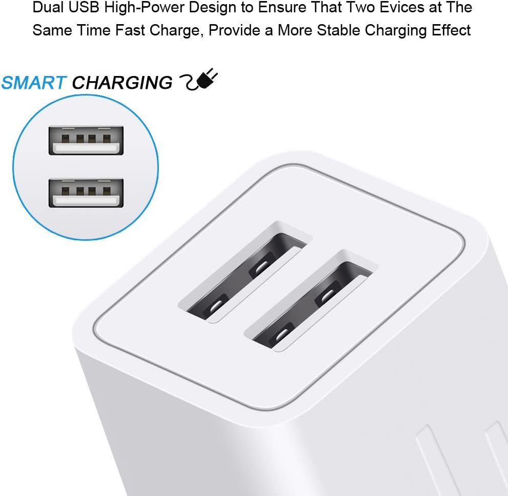 Iphone Charger, KOZOPO Fast Charging 6FT(2 Pack) Lightning Cable Data Sync Transfer Cord with 2 Port USB Plug Wall Charger Adapter Compatible with Iphone 13 12 11 Pro Max XS XR X 8 7 plus SE Mini Ipad  Shenzhen good-she technology Co., Ltd.   