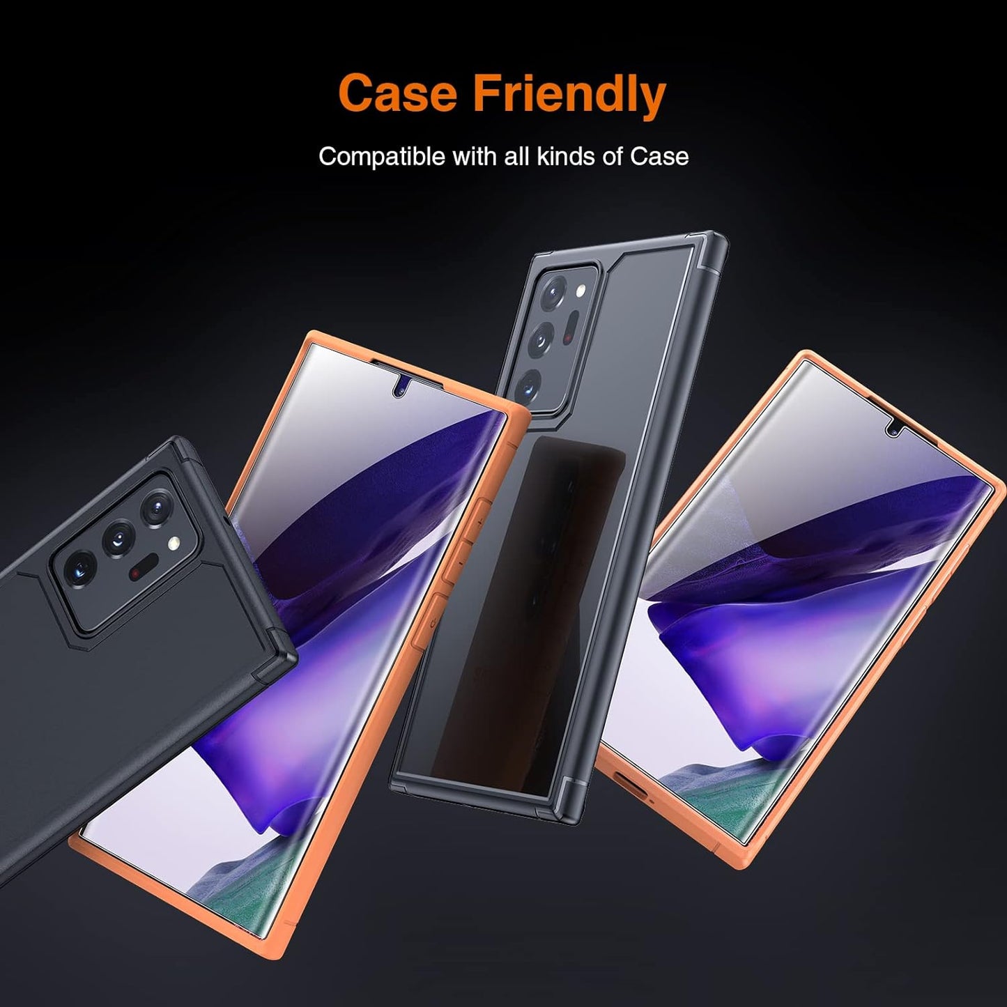 LK for Samsung Galaxy Note 20 Ultra Screen Protector, 2 Pack TPU Film [Not Glass] with 2 Pack Camera Lens Protector, Bubble Free[Fingerprint Reader] Screen Protector for Note 20 Ultra, Case Friendly  LK   