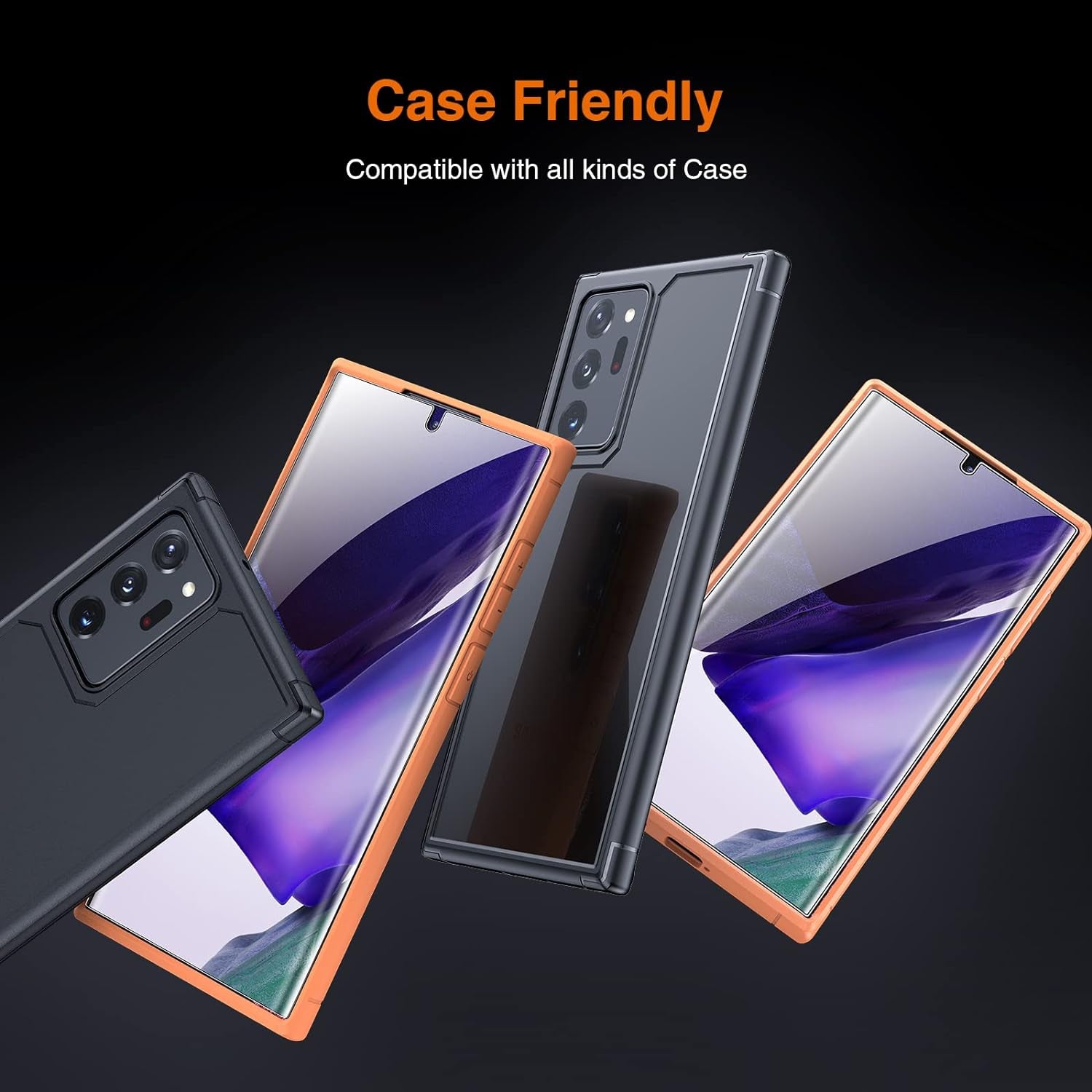 LK for Samsung Galaxy Note 20 Ultra Screen Protector, 2 Pack TPU Film [Not Glass] with 2 Pack Camera Lens Protector, Bubble Free[Fingerprint Reader] Screen Protector for Note 20 Ultra, Case Friendly  LK   