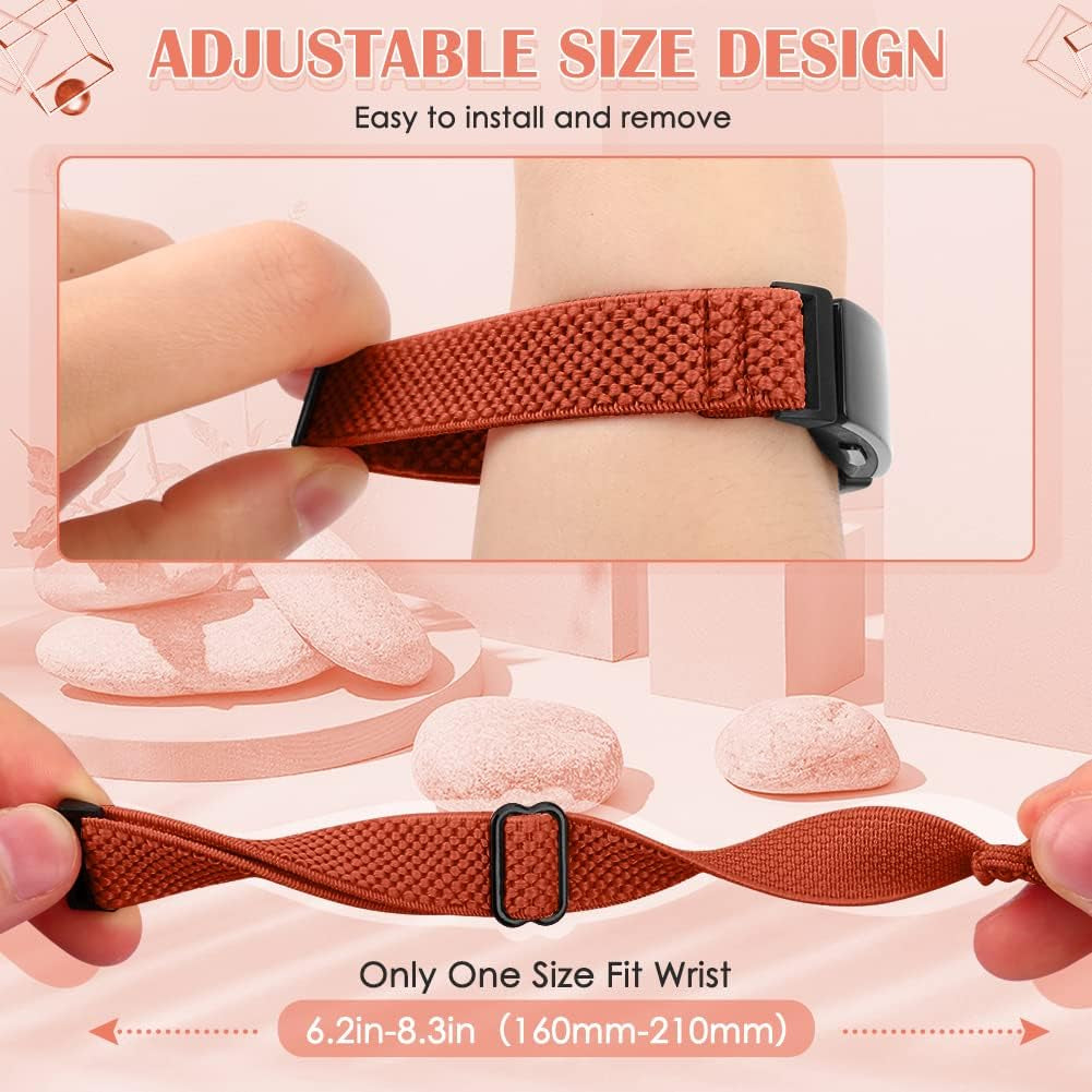 XFYELE Elastic Nylon Band Compatible with Fitbit Inspire 2/ Inspire/Inspire Hr/Inspire Ace 2/ Inspire Ace 3，Adjustable Stretch Breathable Nylon Sport Loop Replacement Strap for Women Men  XFYELE   