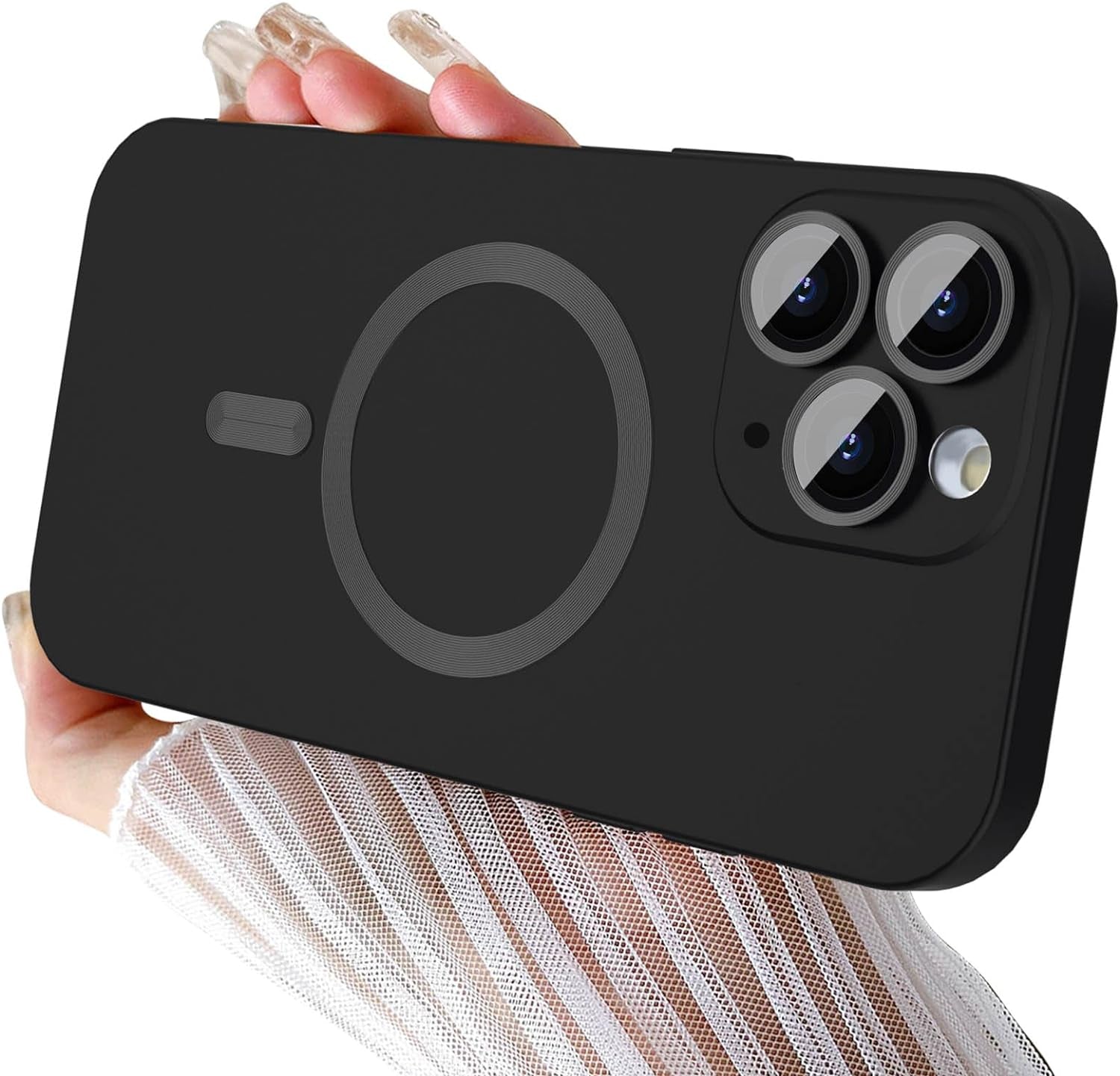 Womdakon Magnetic Case for Iphone 11 Pro Max Phone Case for Women, [Adaptation with Magsafe] Matte Luxury Soft Metallic Luster Design for Iphone 11 Pro Max 6.5'' with Camera Protector-Green  Womdakon Black  