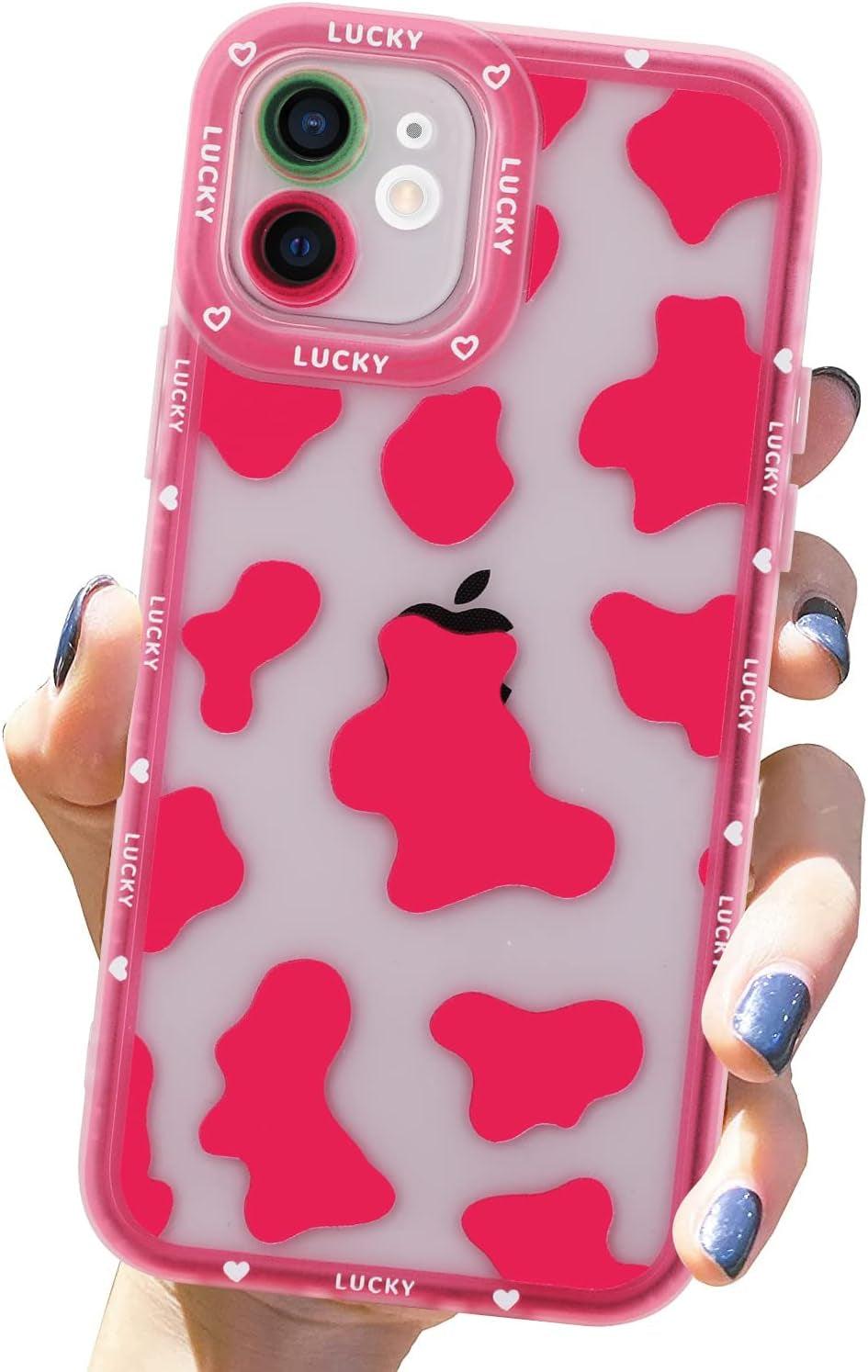 ZIYE Cow Print for Iphone 13 Pro Case,Iphone 13 Pro Cow Pattern Protective Phone Case with Full Body Soft Tpu+Camera Protection Anti-Scratch Cover for Iphone 13 Pro 6.1 Inch (Pink)  ZIYE Iphone 12  