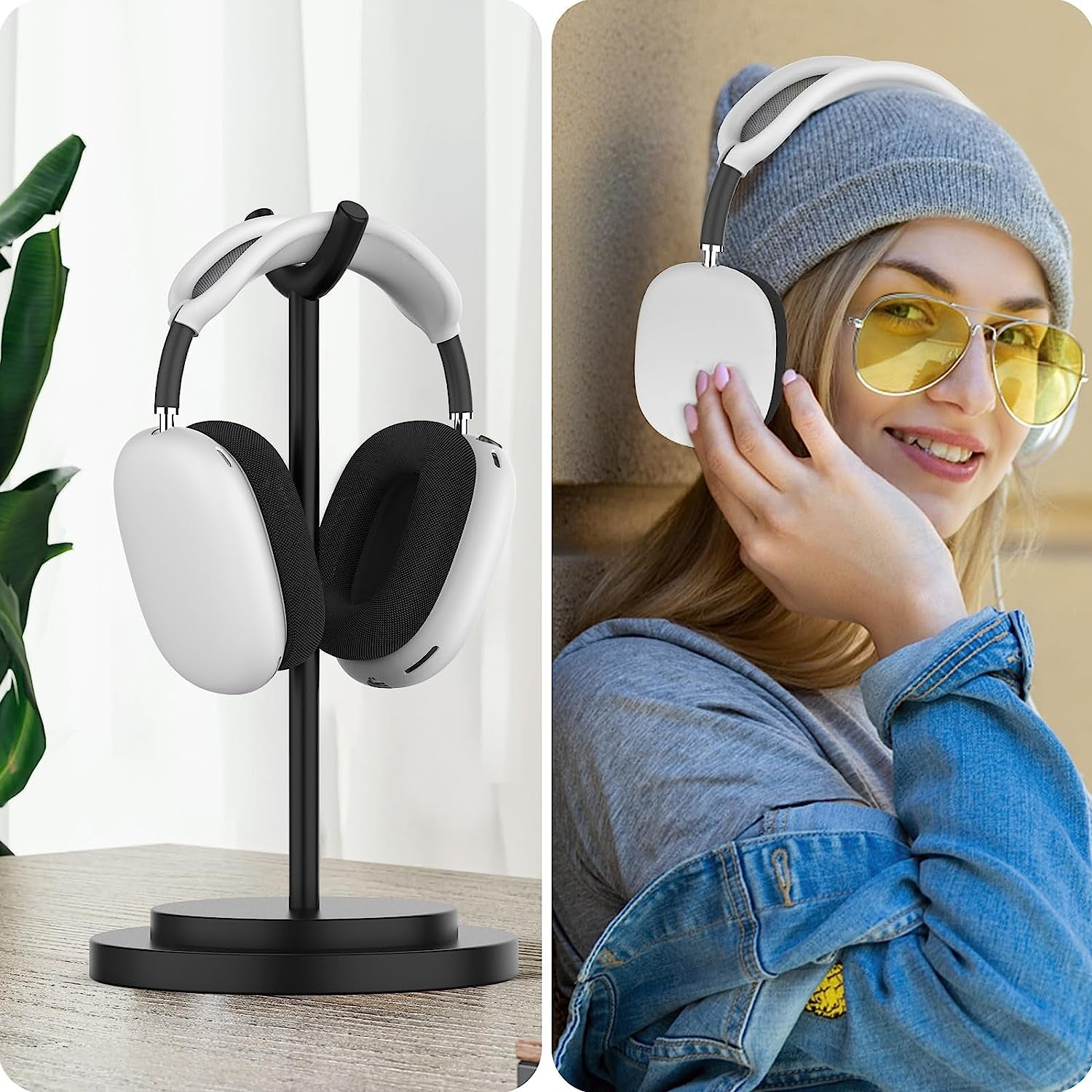 NIUTRENDZ Silicone Case Cover for Airpods Max with Headband Protective Ear Cups Covers Accessories【Anti-Fingerprint, Anti-Scratch & Anti-Dust】 (White)  NIUTRENDZ   