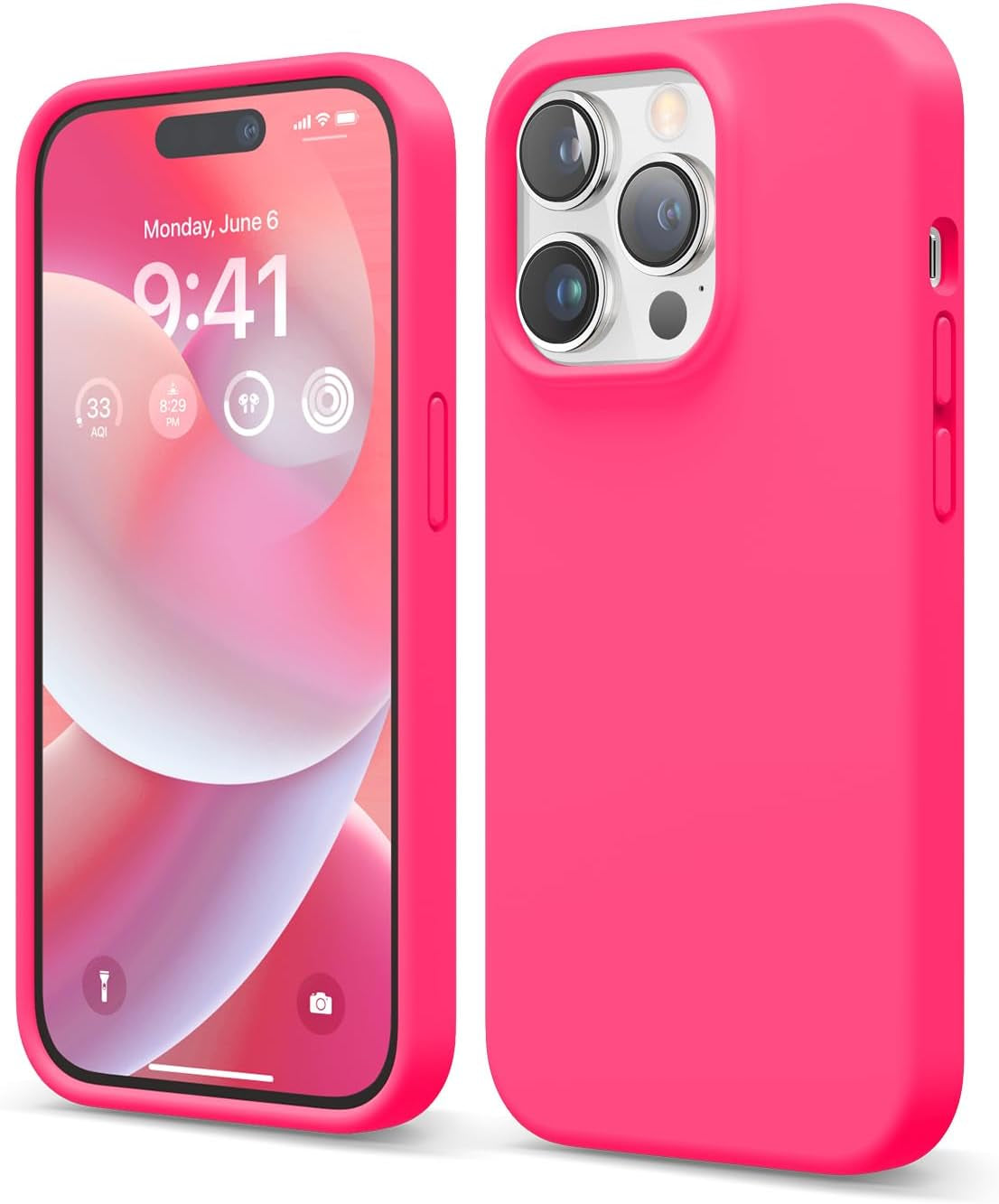 Elago Compatible with Iphone 14 Pro Case, Liquid Silicone Case, Full Body Protective Cover, Shockproof, Slim Phone Case, Anti-Scratch Soft Microfiber Lining, 6.1 Inch (Brown)  elago Ice Red  