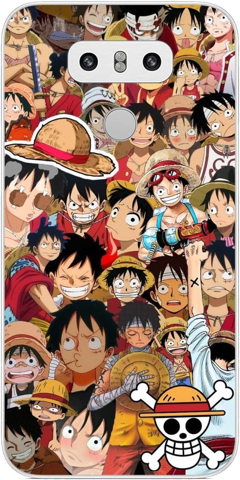 BAFAFA Compatible with LG G6 | LG G6+ | LG G6 plus Case with Luffy 382 Ultra Thin Shockproof Soft TPU Phone Case Clear  BAFAFA With Luffy 794  