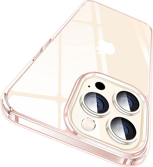 CASEKOO Rose Gold for Iphone 14 Pro Case, [Match Iphone Color] [Reliable Drop Protection] Protective Shockproof Cover for Women Men Slim Transparent Iphone 14 Pro Phone Case, Rose Gold  CASEKOO   