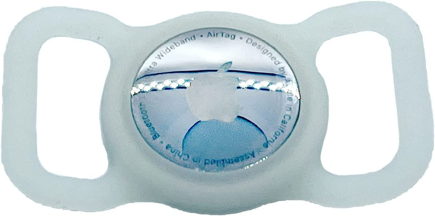 Abiwares Apple Airtag Case for Pets 2Pk Glow in the Dark Apple Airtag Case - Airtag Case for Collars, Backpacks, Luggage Anything with a Strap - GPS Tracker Case - Dogs Cats Pets Tracker Holder  AbiWares   