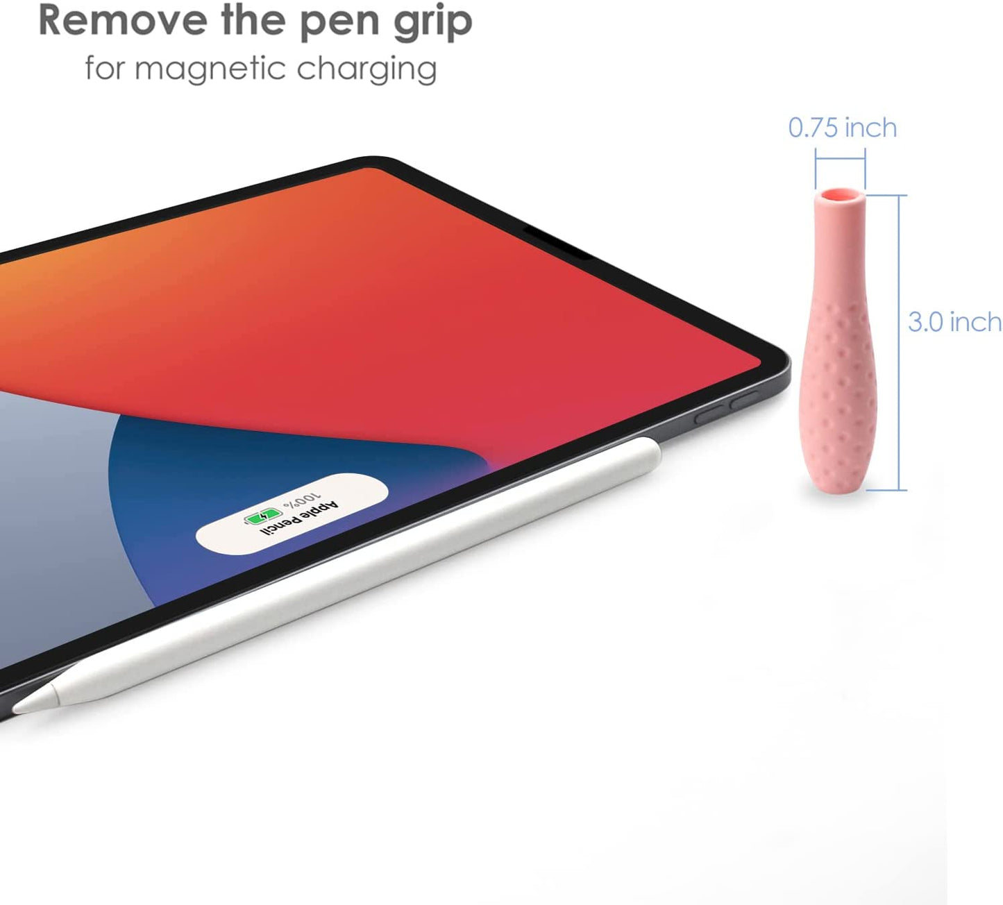 Proelife Ergonomics Grip Holder Silicone Protective Sleeve Cover for Apple Pencil 1St 2Nd Generation Ipad Pro 11'' 12.9'' 2021/2020/2018 Stylus Accessories Kits (Pink)  ProElife   